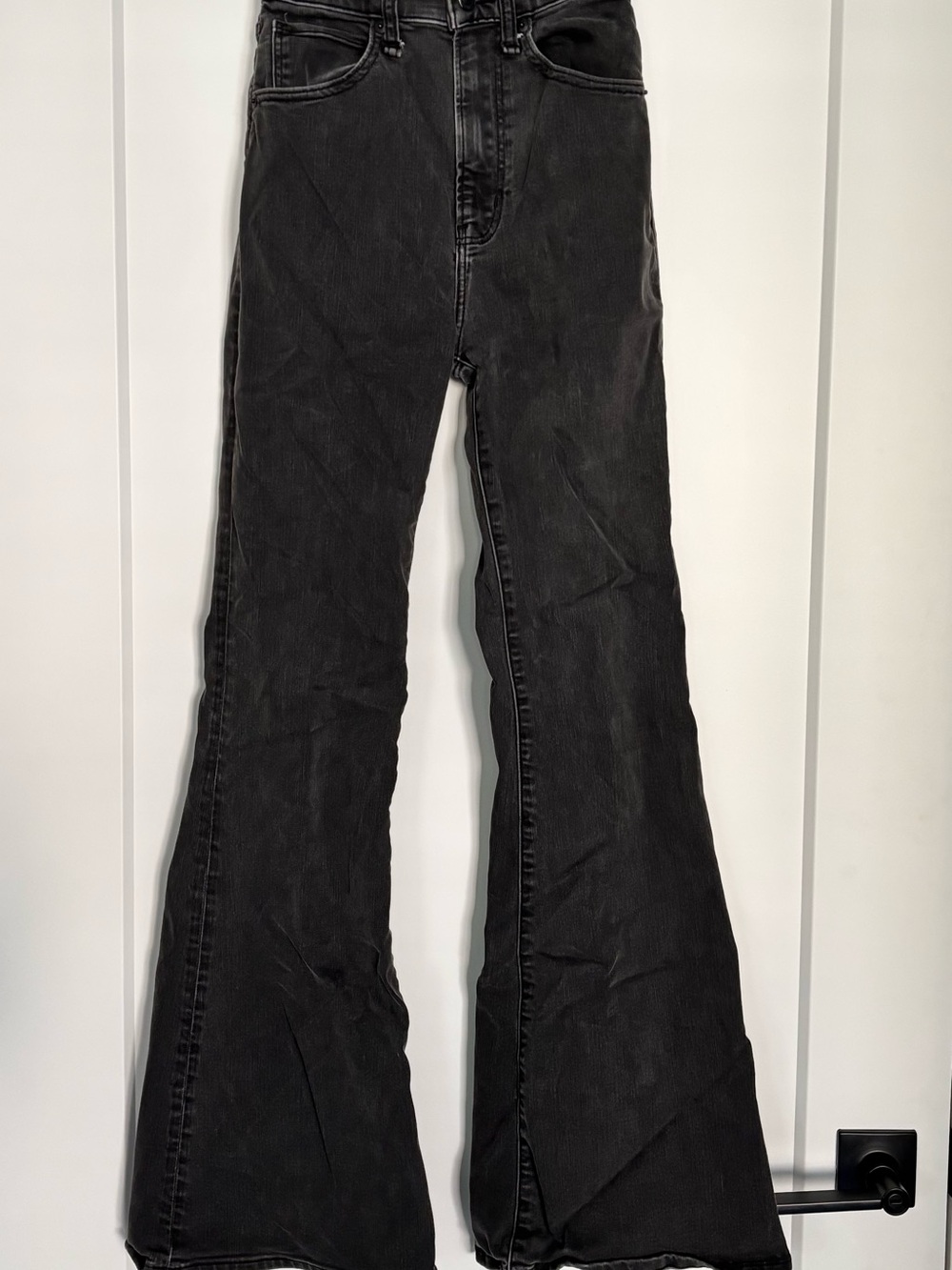 Women's Black Flared Jeans - High-Rise Fit
